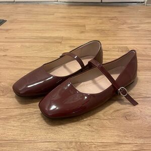 Cherry Red Mary Jane Flats